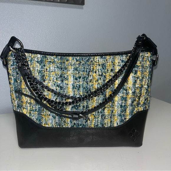 Patricia Nash Handbags - Patricia Nash Black and Yellow Tweed Shoulder Bag